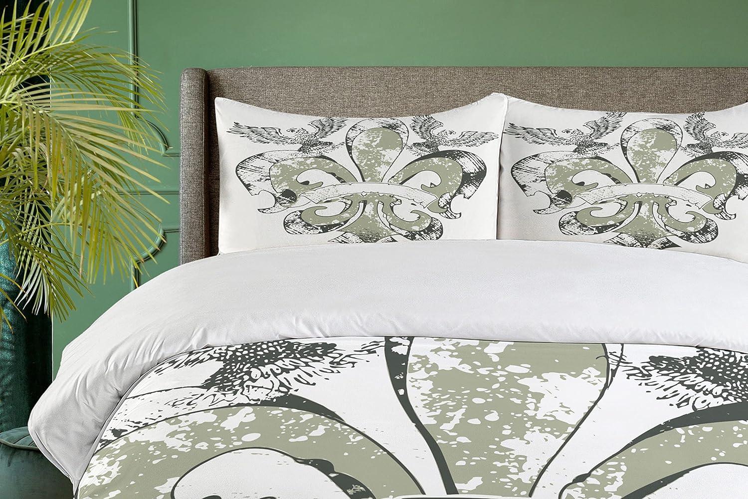 Ambesonne French Country Mixed Duvet Cover Set