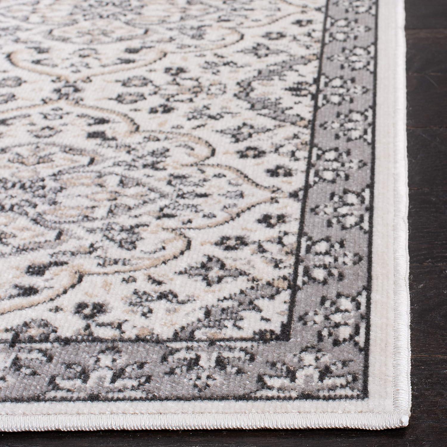 Montage MTG283 Power Loomed Indoor/Outdoor Area Rug - Ivory/Grey - 5'1"x7'6" - Safavieh.