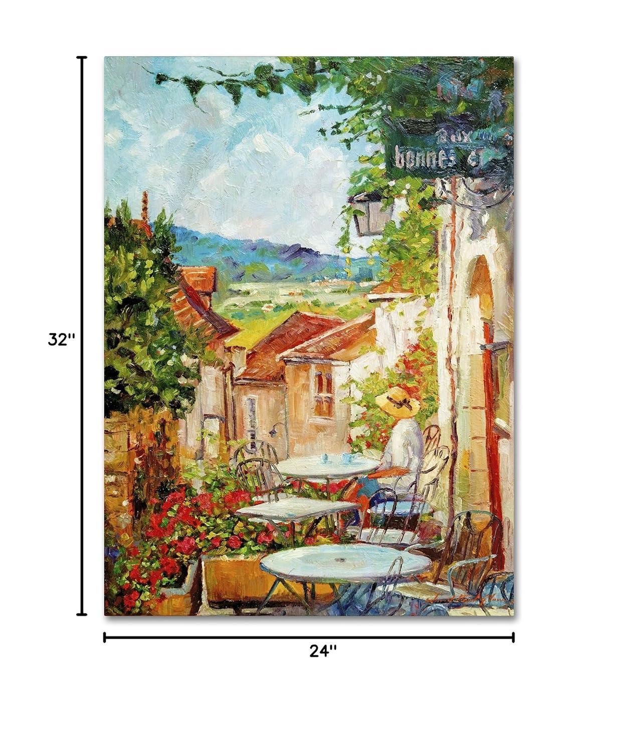 Trademark Fine Art " Provence Cafe Morning " by David Lloyd Glover