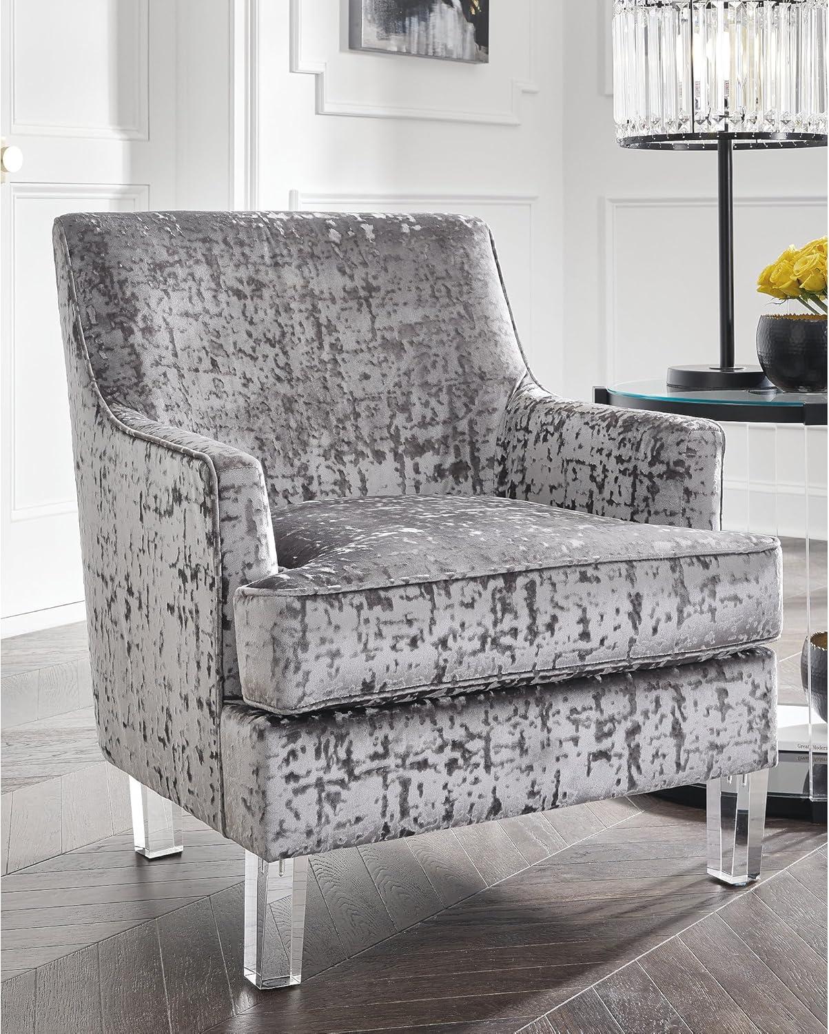 Signature Design by Ashley Contemporary Gloriann Accent Chair  Pewter