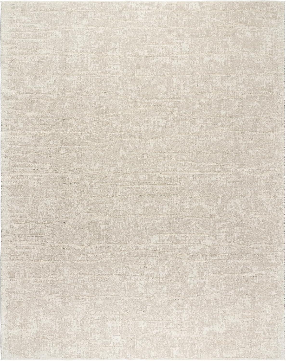 Trevi Kosmas Linear Modern Abstract Cream Plush Polyester Area Rug