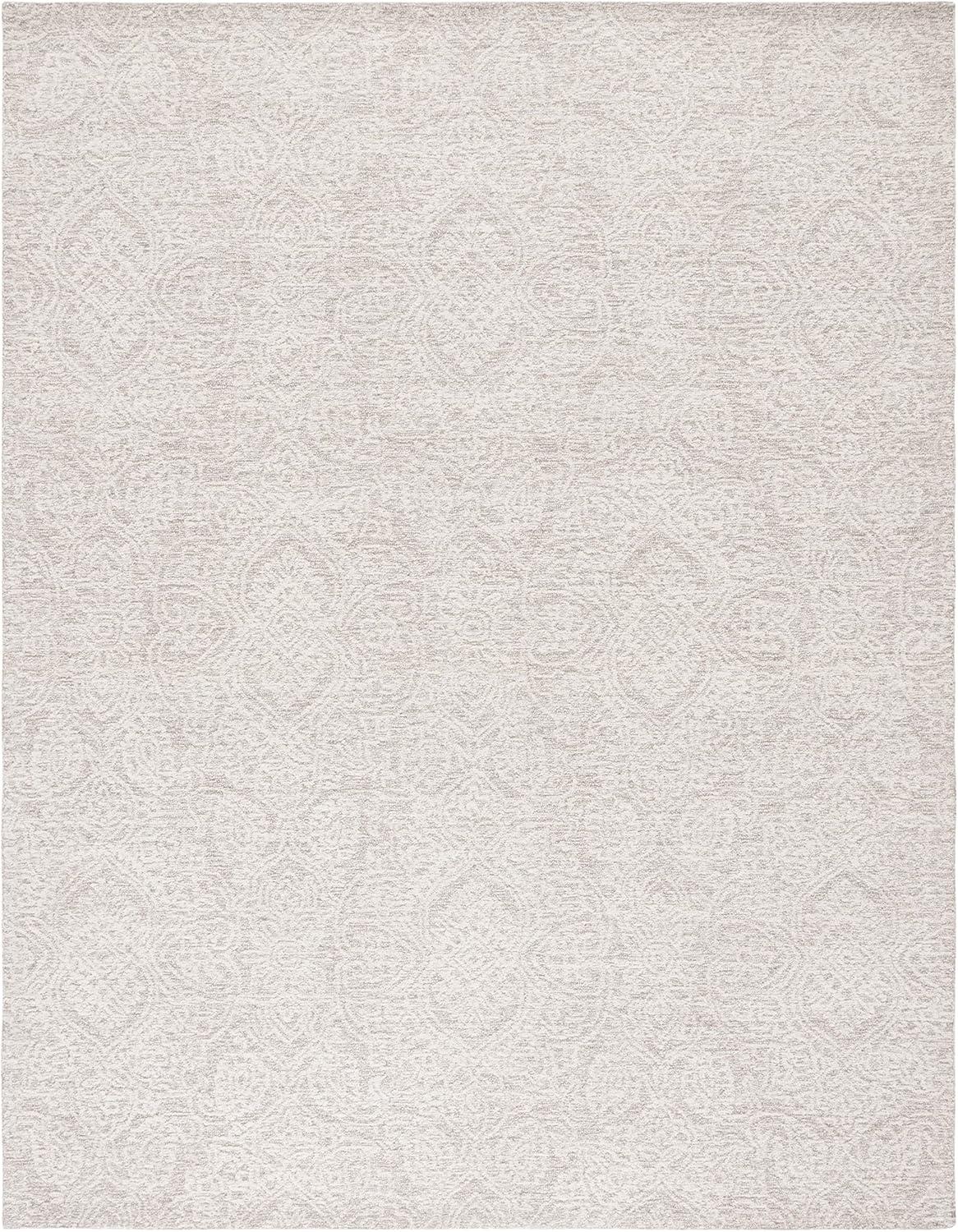 Ivory Floral Elegance Hand-Tufted Wool Rectangular Rug