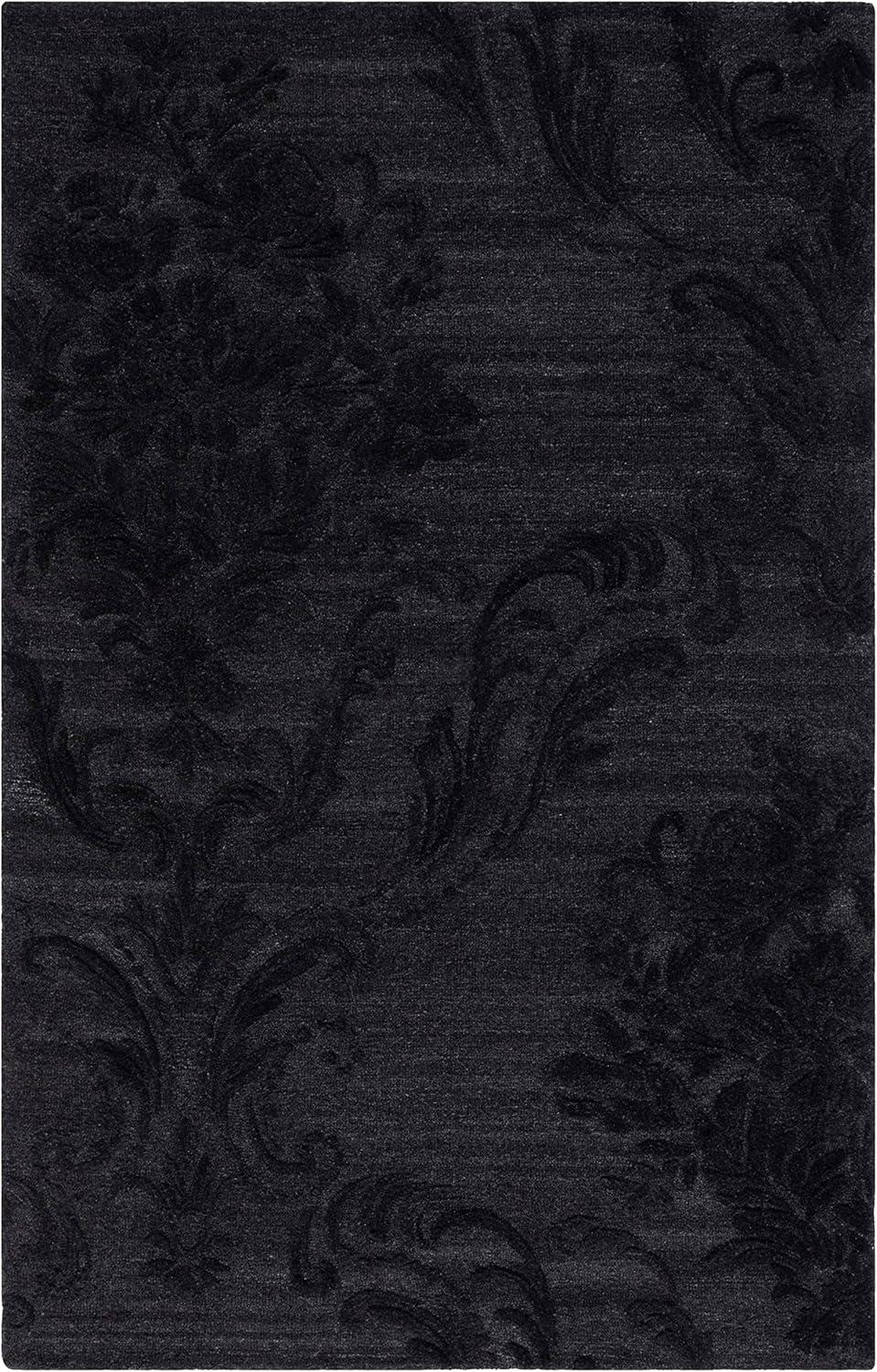 SAFAVIEH Jardin Salome Leaves Area Rug, Black, 8' x 10'