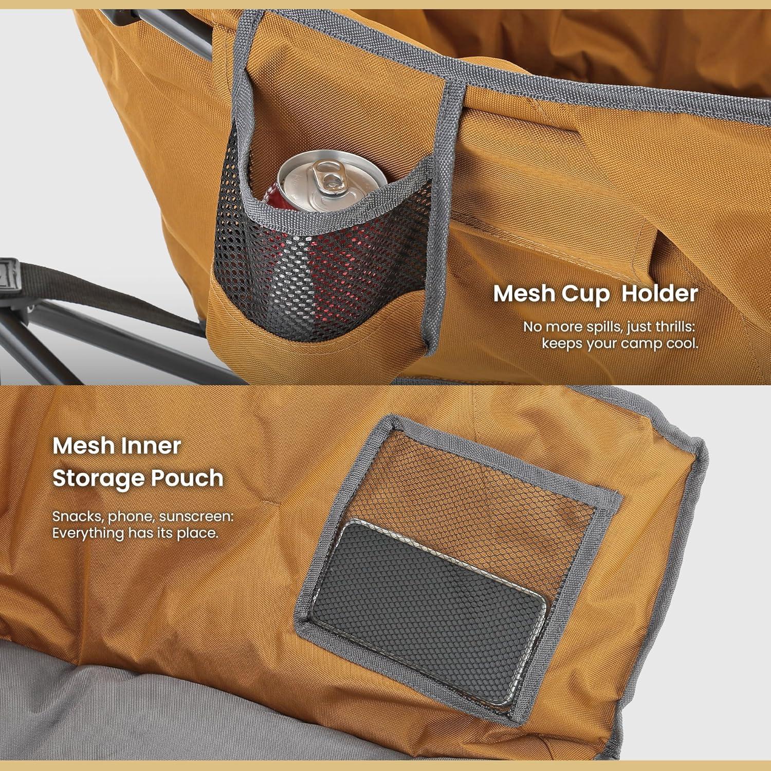 Folding Camping Chair with Cushions