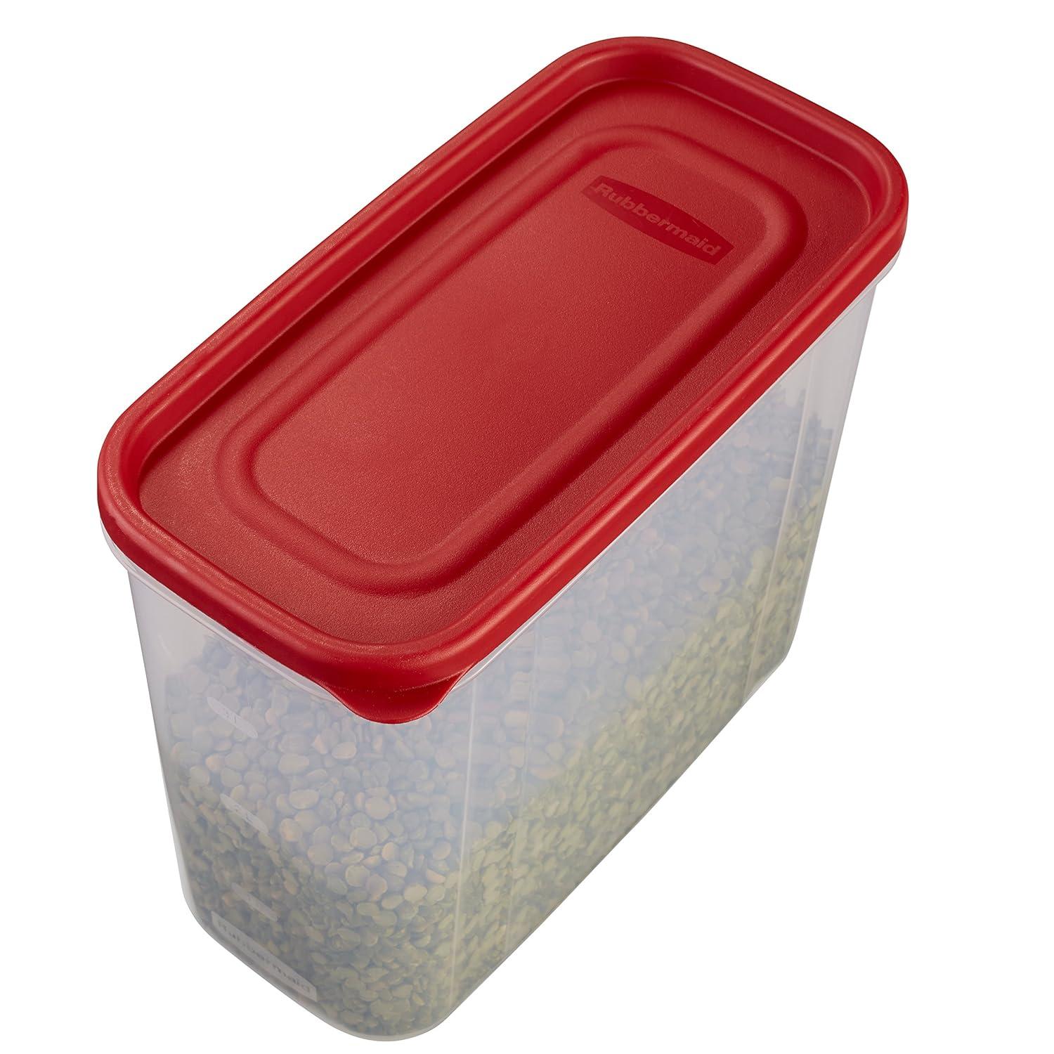 Rubbermaid Modular Canister Food Storage Container, 16 Cup, Red