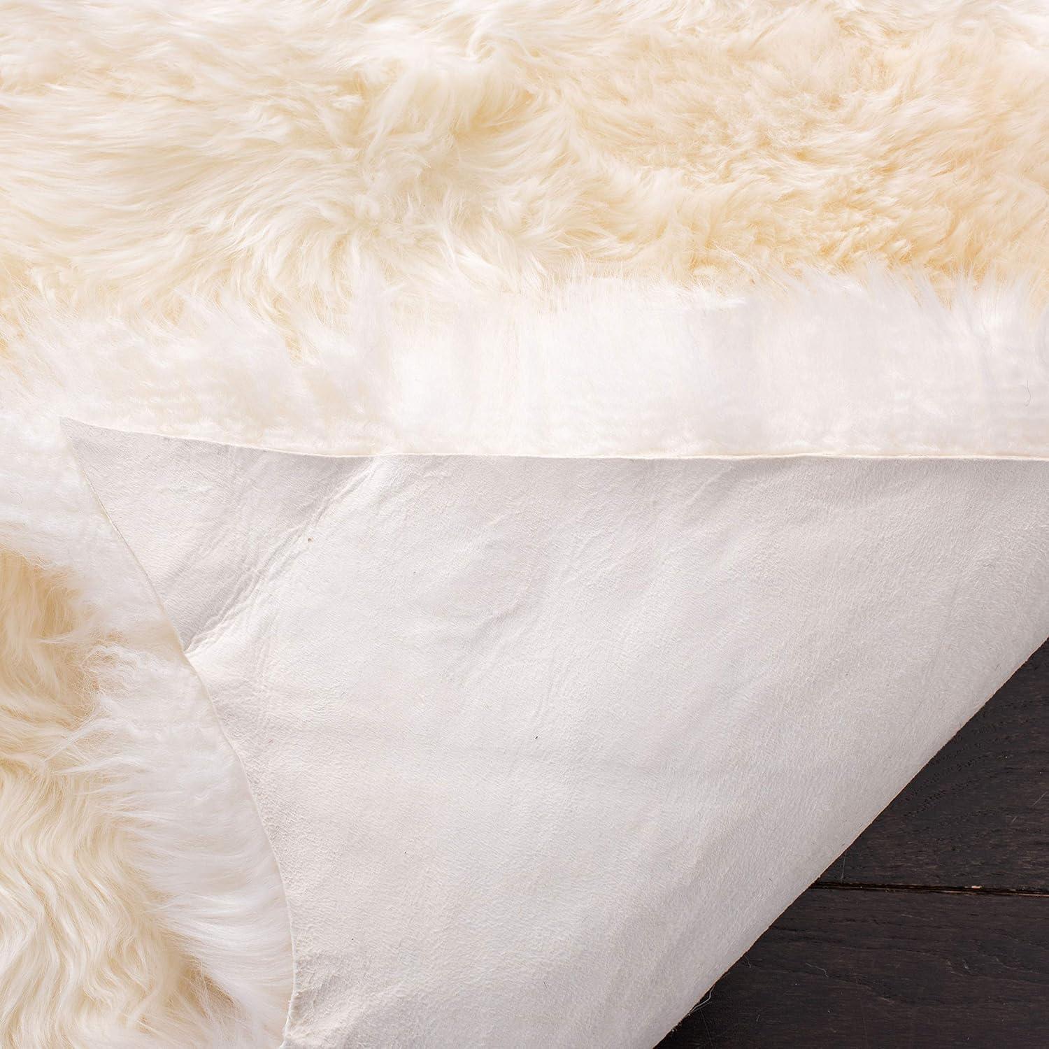 SAFAVIEH Sheep Skin Tiana Sheep Skin Area Rug, White, 3' x 5' Specialty