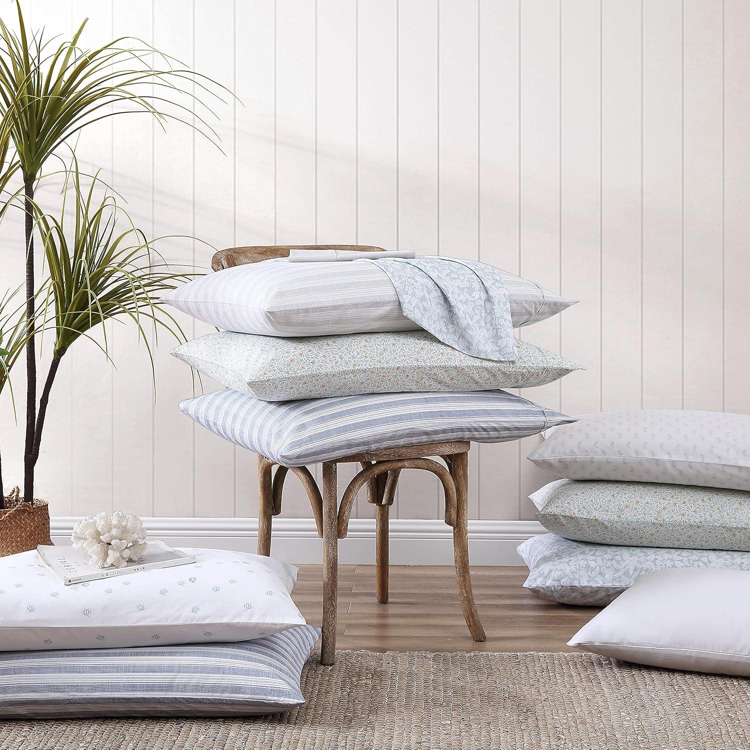 Tommy Bahama Crane Flower 100% Cotton Percale- 4 Piece- Sheet Set  Green- Queen