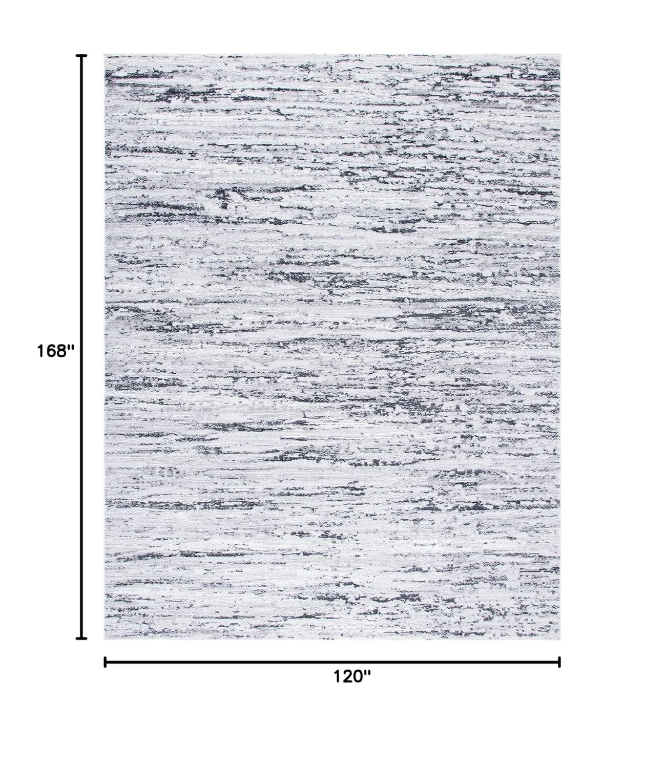 SAFAVIEH Amelia Lester Abstract Distressed Area Rug, Light Grey/Charcoal, 10' x 14'