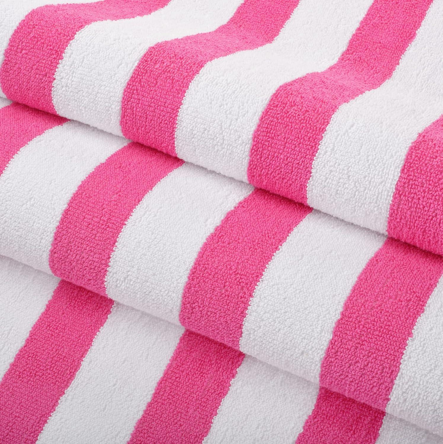 Arkwright Cali-Cabana Striped 100% Cotton Beach Towels (4-Pack), 30x60 in.