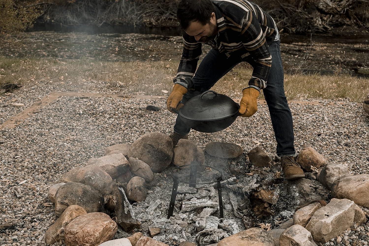 Barebones Black All-In-One cast iron grill