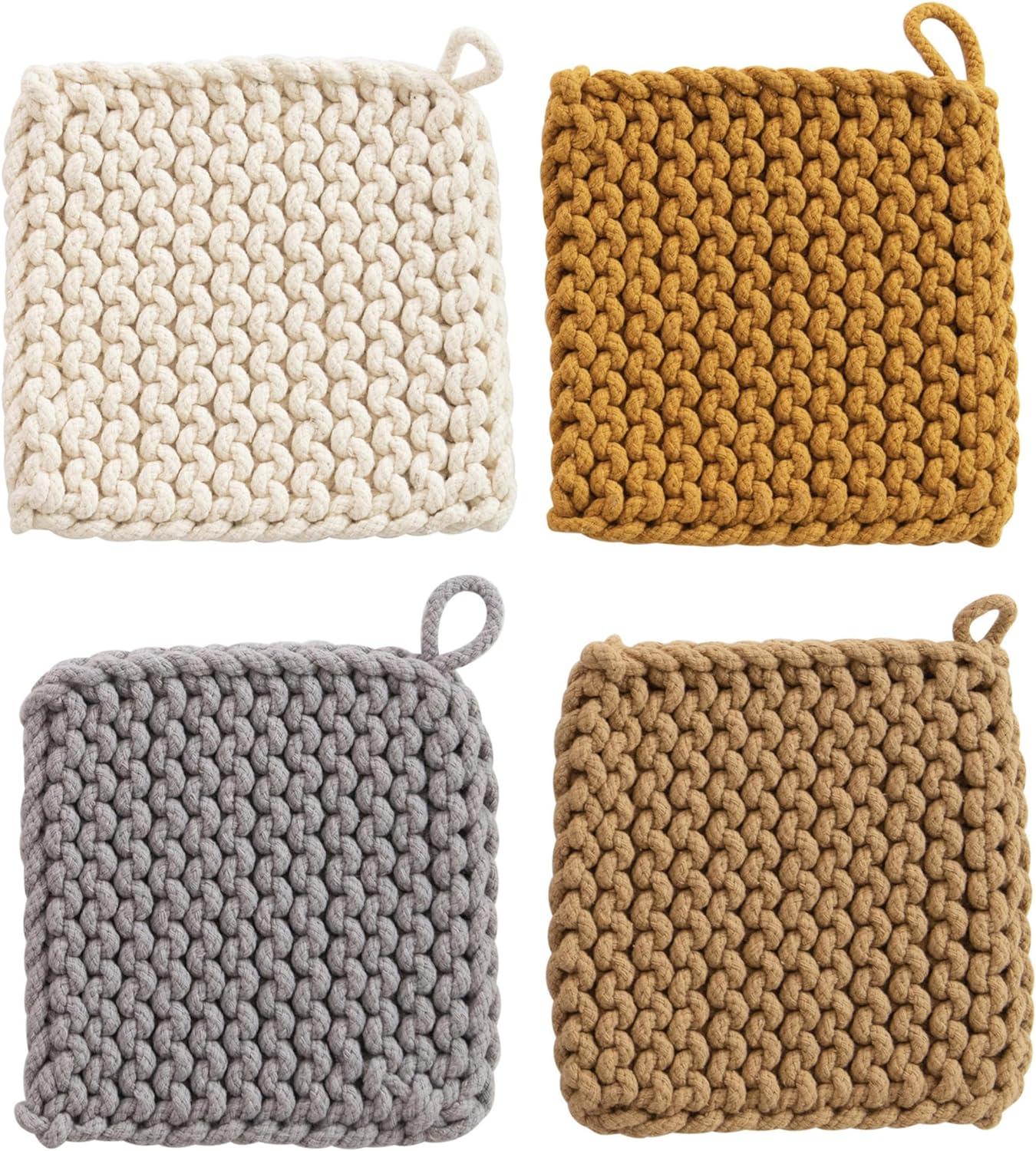 Creative Co-Op Cotton Potholder Set