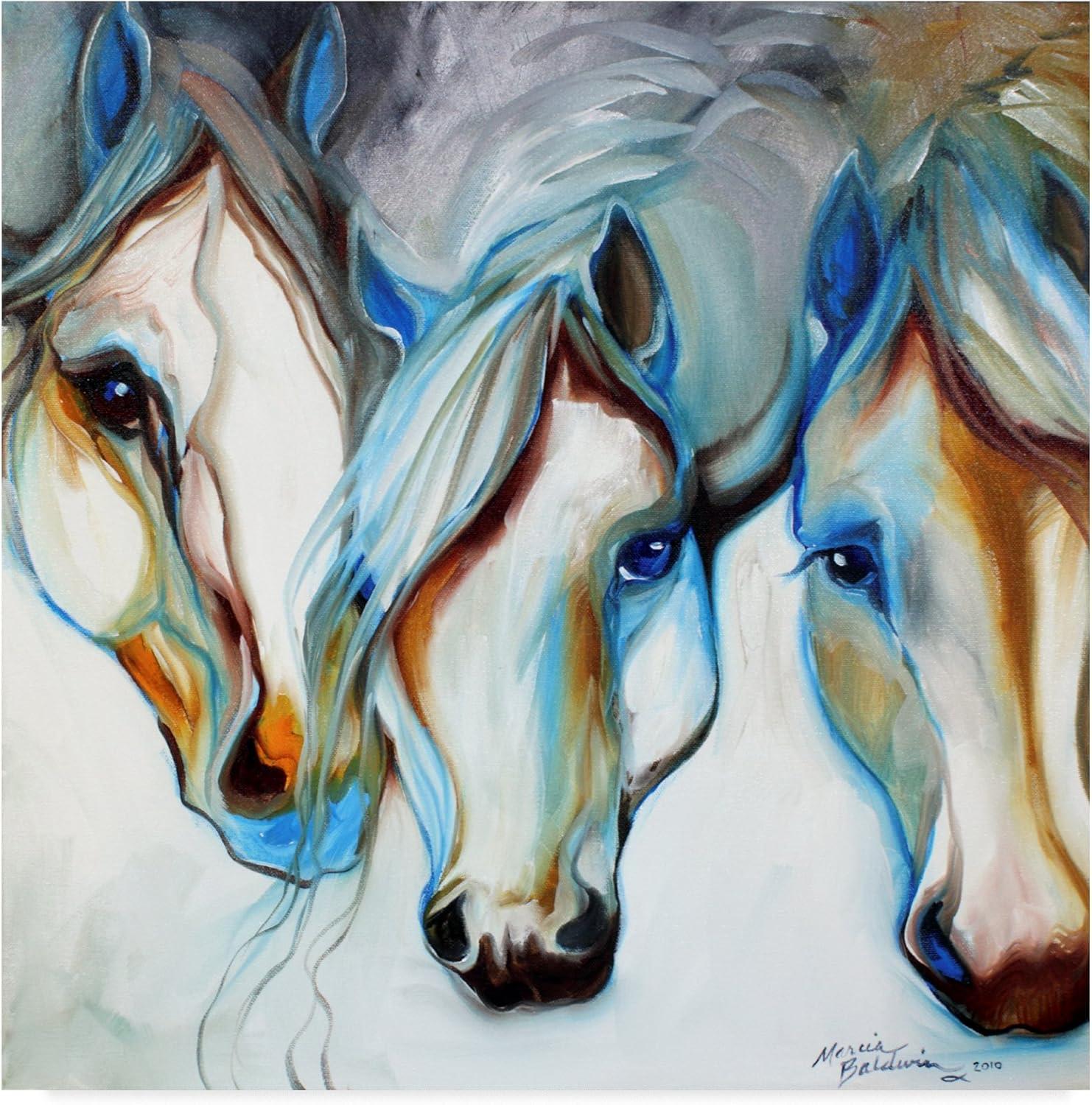 Marcia Baldwin " 3 Nobles Equine Abstract " by Marcia Baldwin