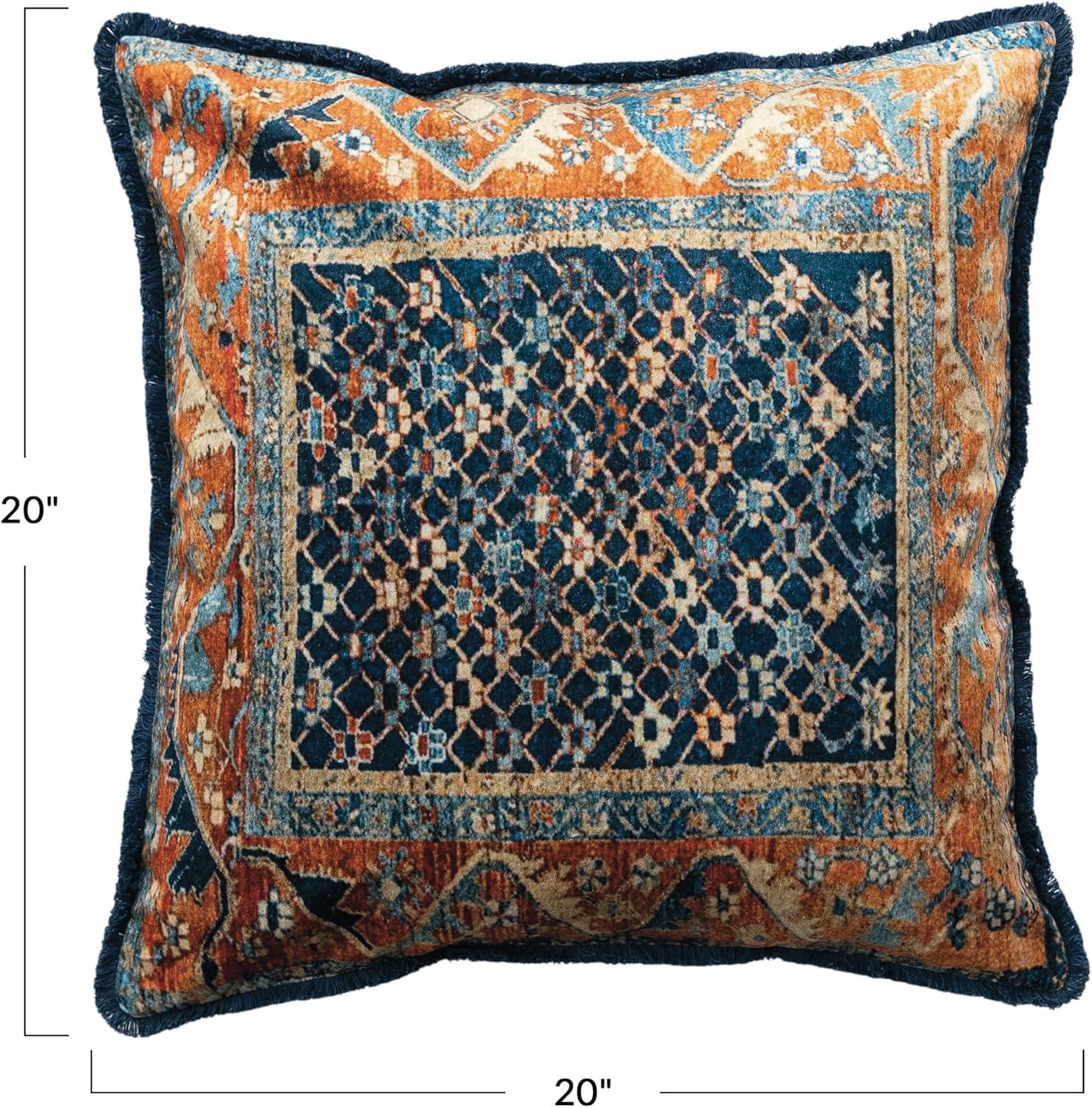 Bohemian Rhapsody Pillow With Vintage Carpet Print