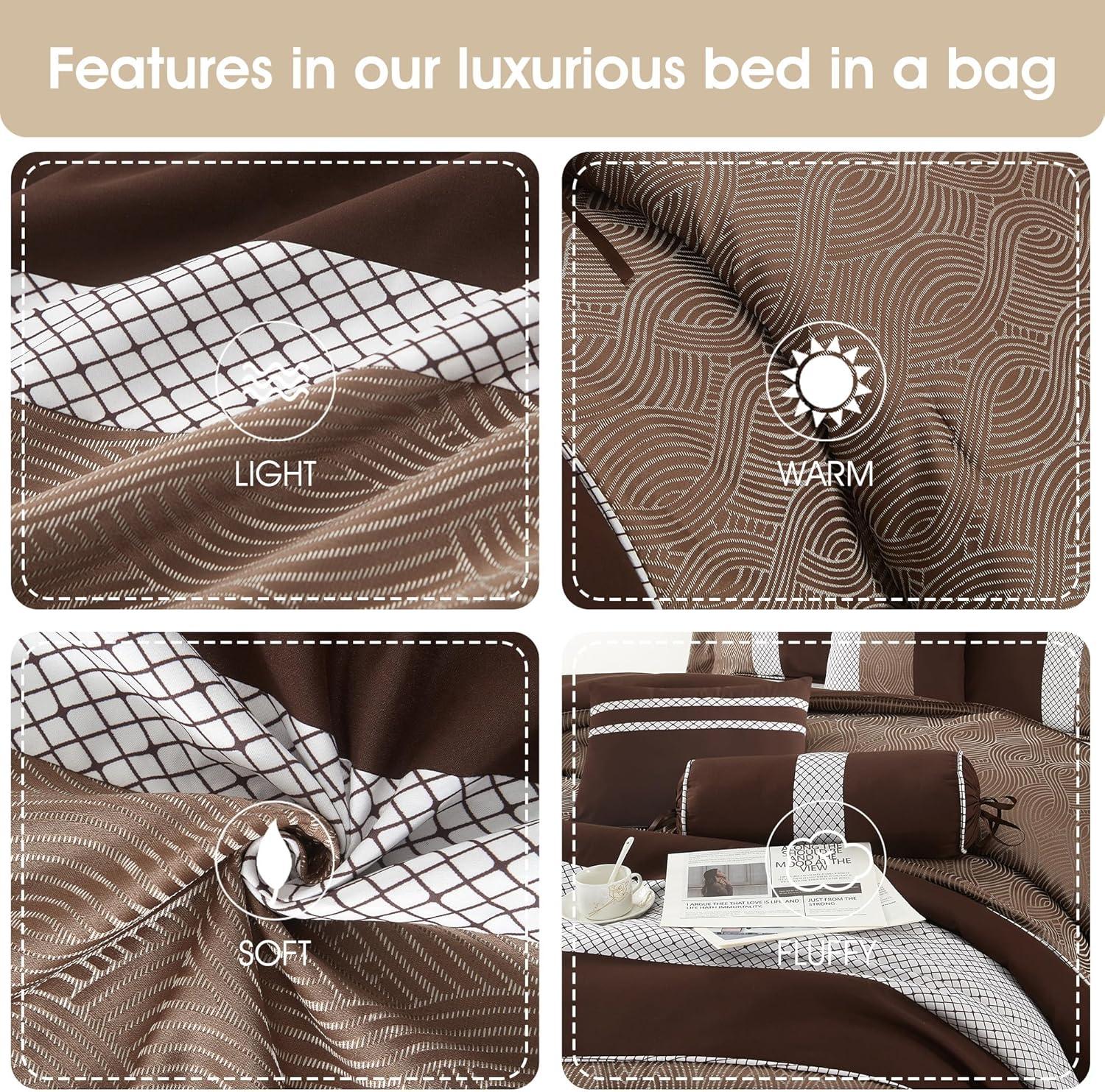 Nanshing America, Inc Angellyna 10 Piece Medallion Print Comforter Set