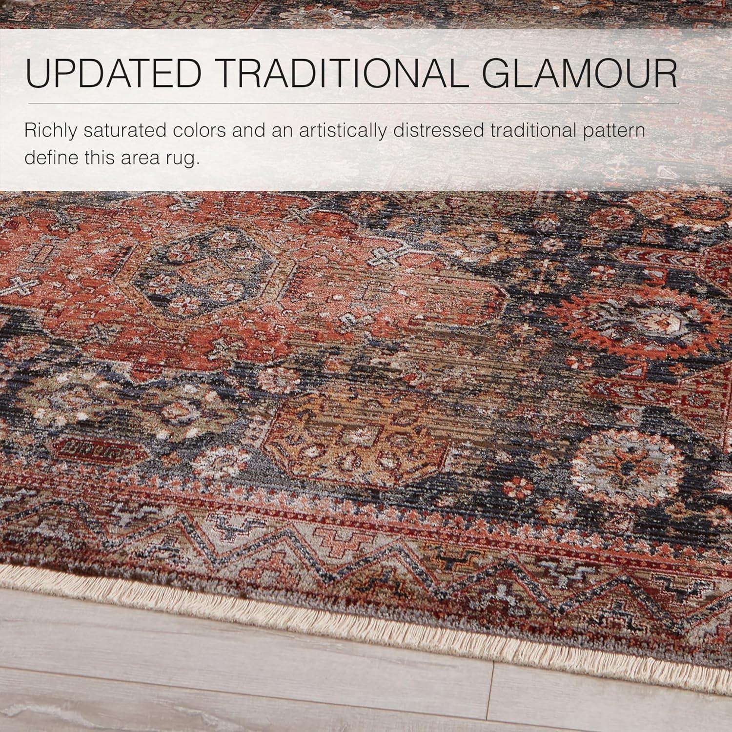 Zefira Gray Synthetic 8' x 10' Rectangular Rug