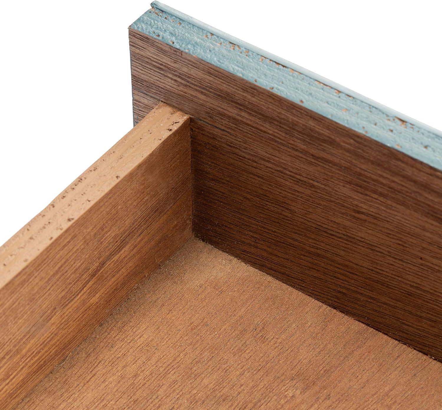 Roya 1 Drawer 1 Shelf Nightstand - Blue Grey/Natural - Safavieh.