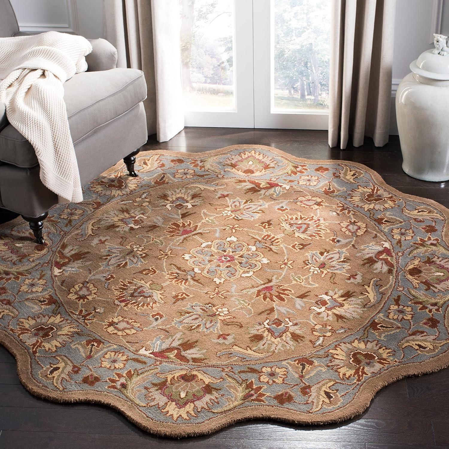 Heritage HG821 Hand Tufted Area Rug - Beige/Blue - 6'x9' - Safavieh.