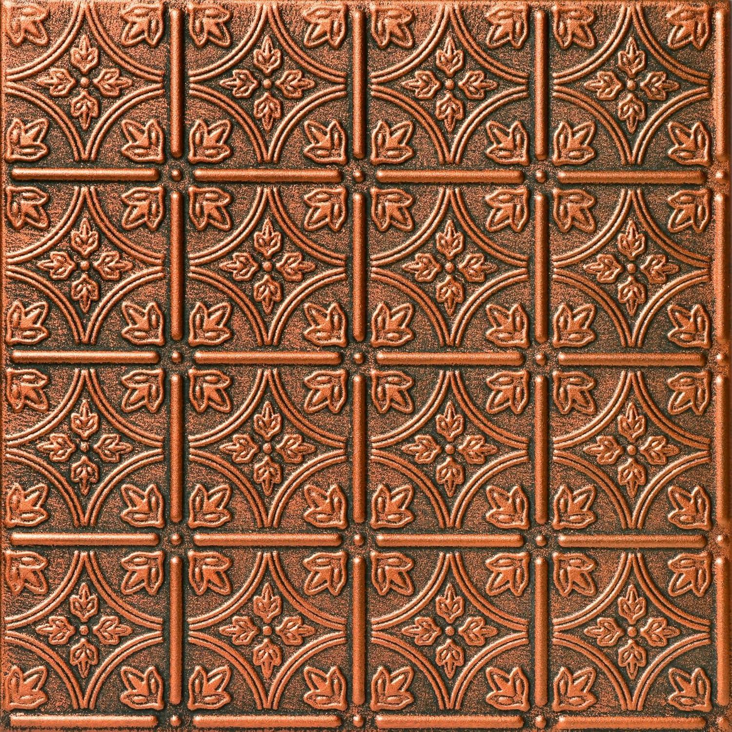 A La Maison Ceilings Emma's Flowers 1.64 ft. x 1.64 ft. Glue-Up Polystyrene Ceiling Tile (Set of 8)