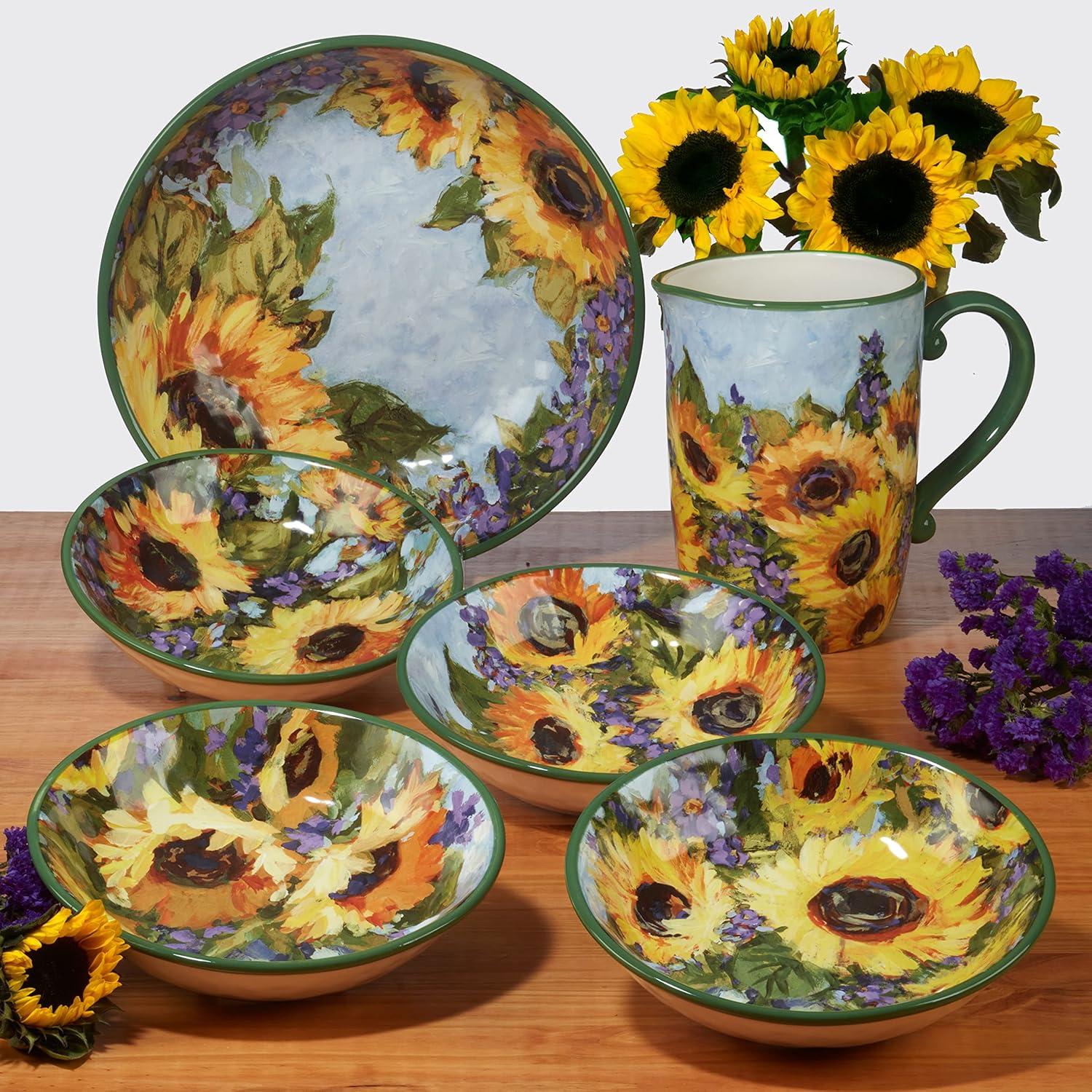 Certified International Sunflower Bouquet Teapot
