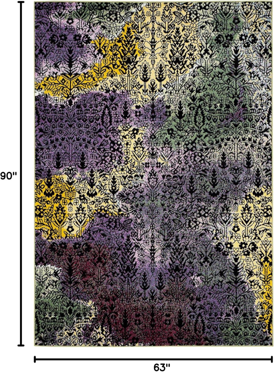 Watercolor WTC673 Power Loomed Indoor Area Rug - Light Yellow/Green - 5'3"x7'6" - Safavieh