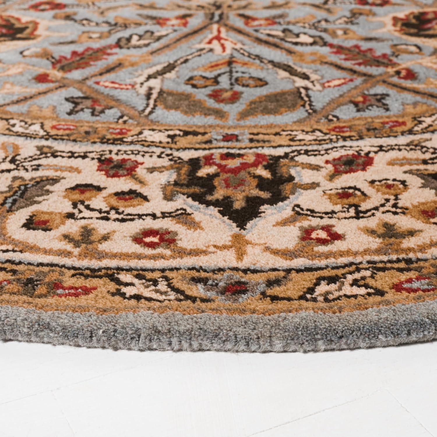 Persian Legend PL819 Hand Tufted Indoor Area Rug - 6' Round - Grey/Ivory - Safavieh