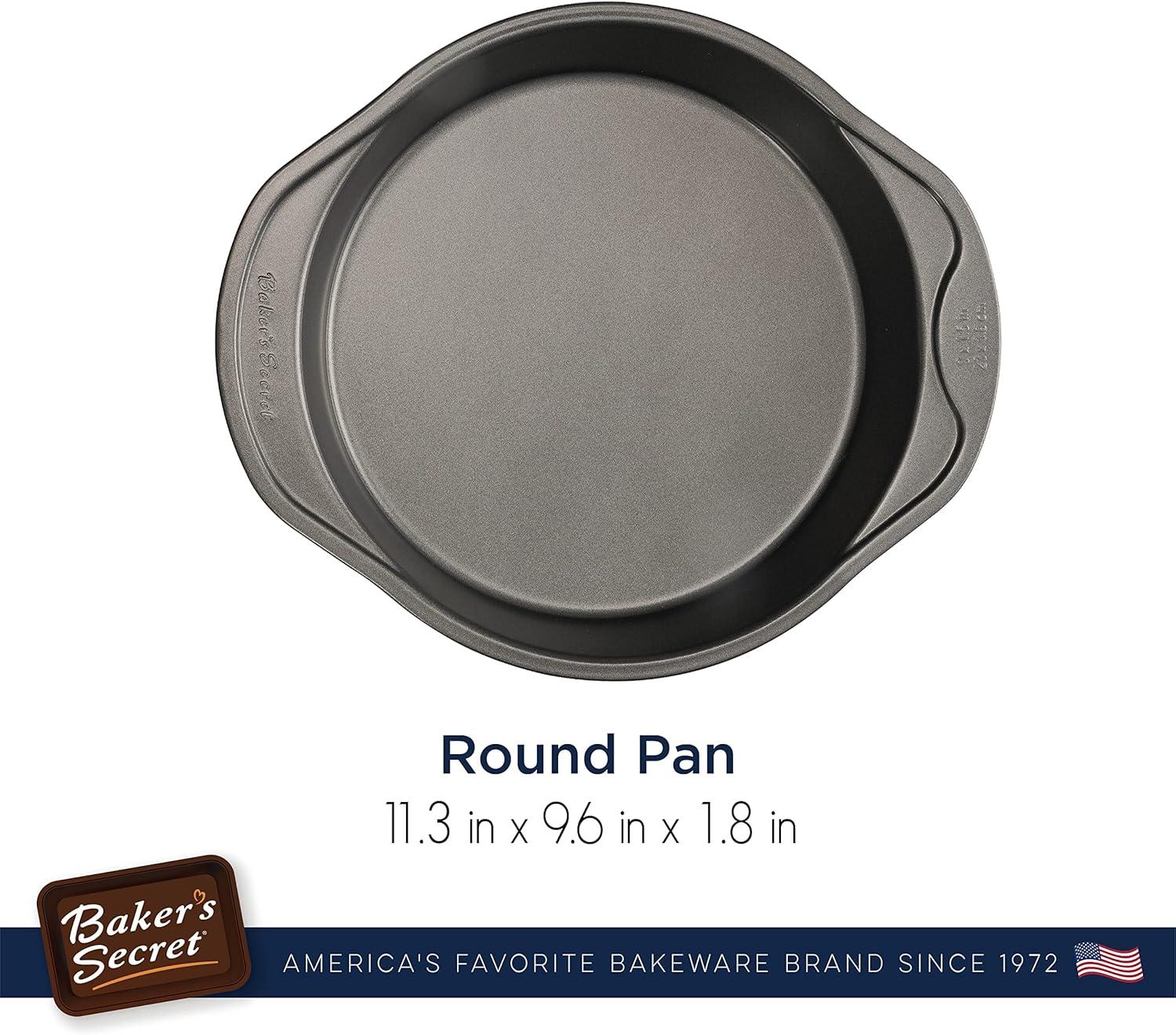 Baker's Secret 9" Non-Stick Carbon Steel Round Cake Pan