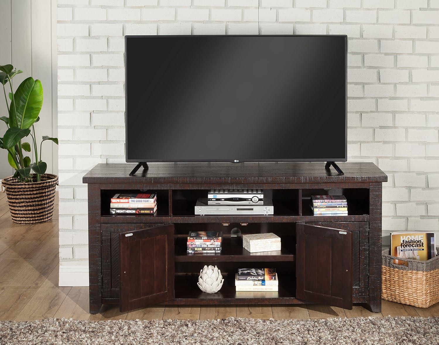 Coffee Plantation 65" Solid Wood TV Stand Espresso - Martin Svensson Home