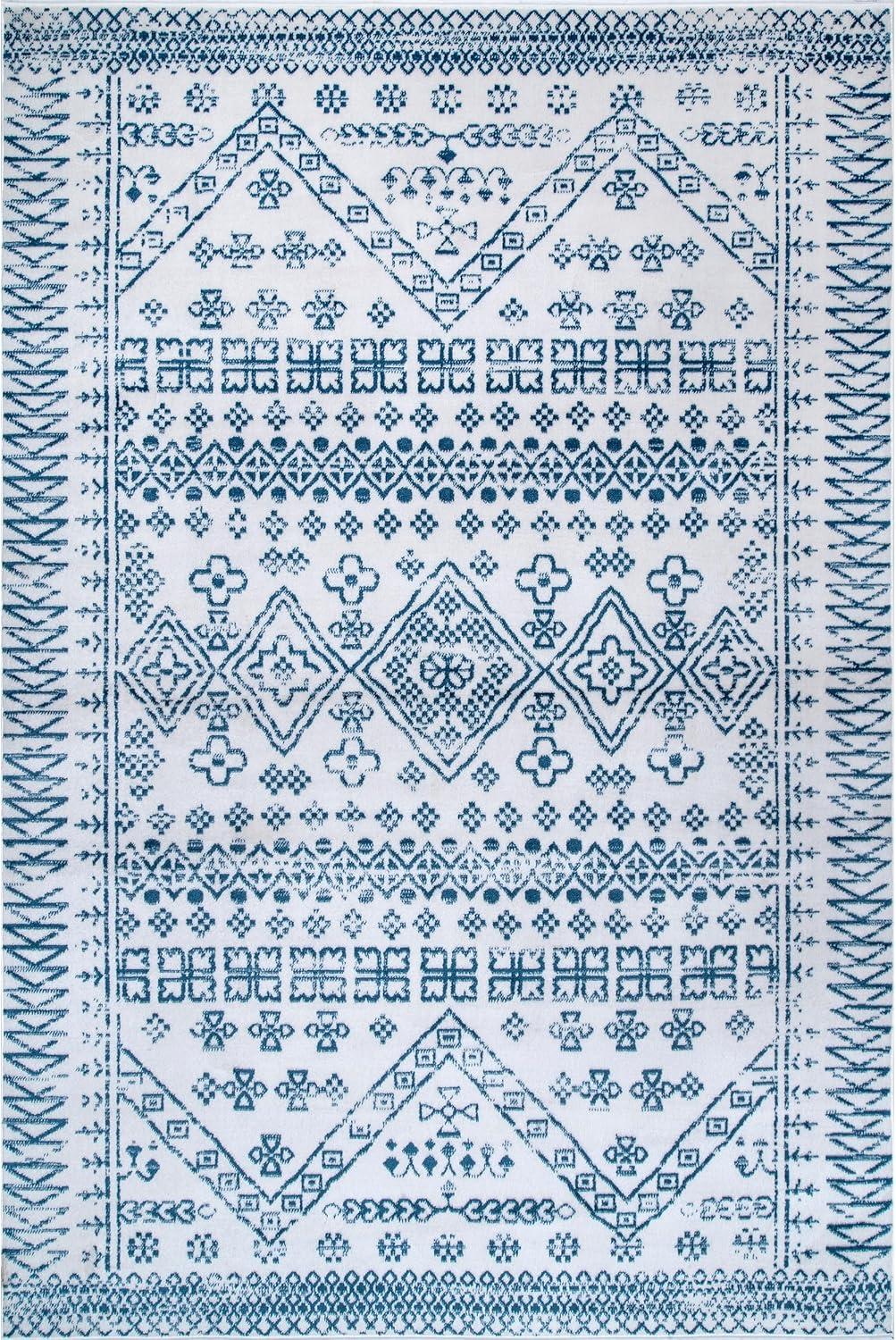 Nuloom Frances Moroccan 3x5 Accent Indoor Area Rug for Living Room Bedroom Dining Room Entryway, Blue