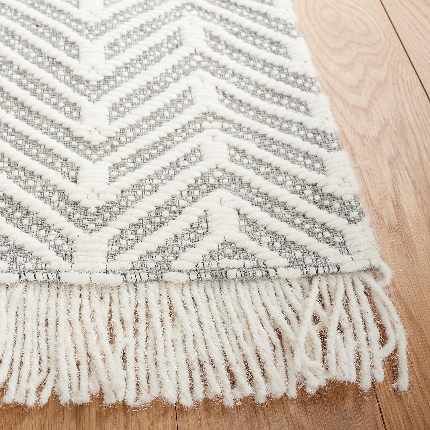 Natura NAT402 Hand Woven Area Rug - Grey/Ivory - 8'x10' - Safavieh.
