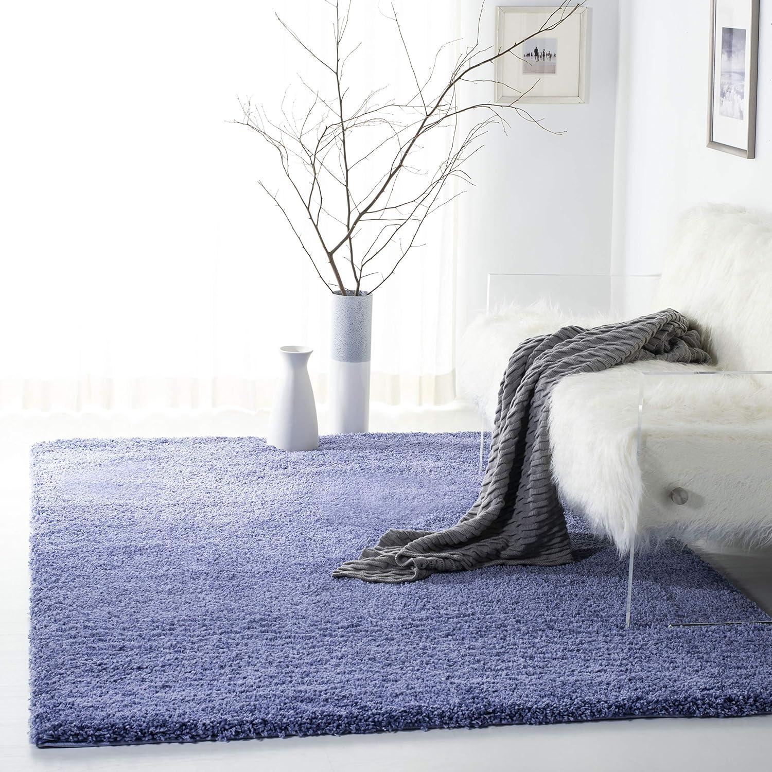 Shag SG151 Power Loomed Indoor Area Rug - Periwinkle - 4'x6' - Safavieh.