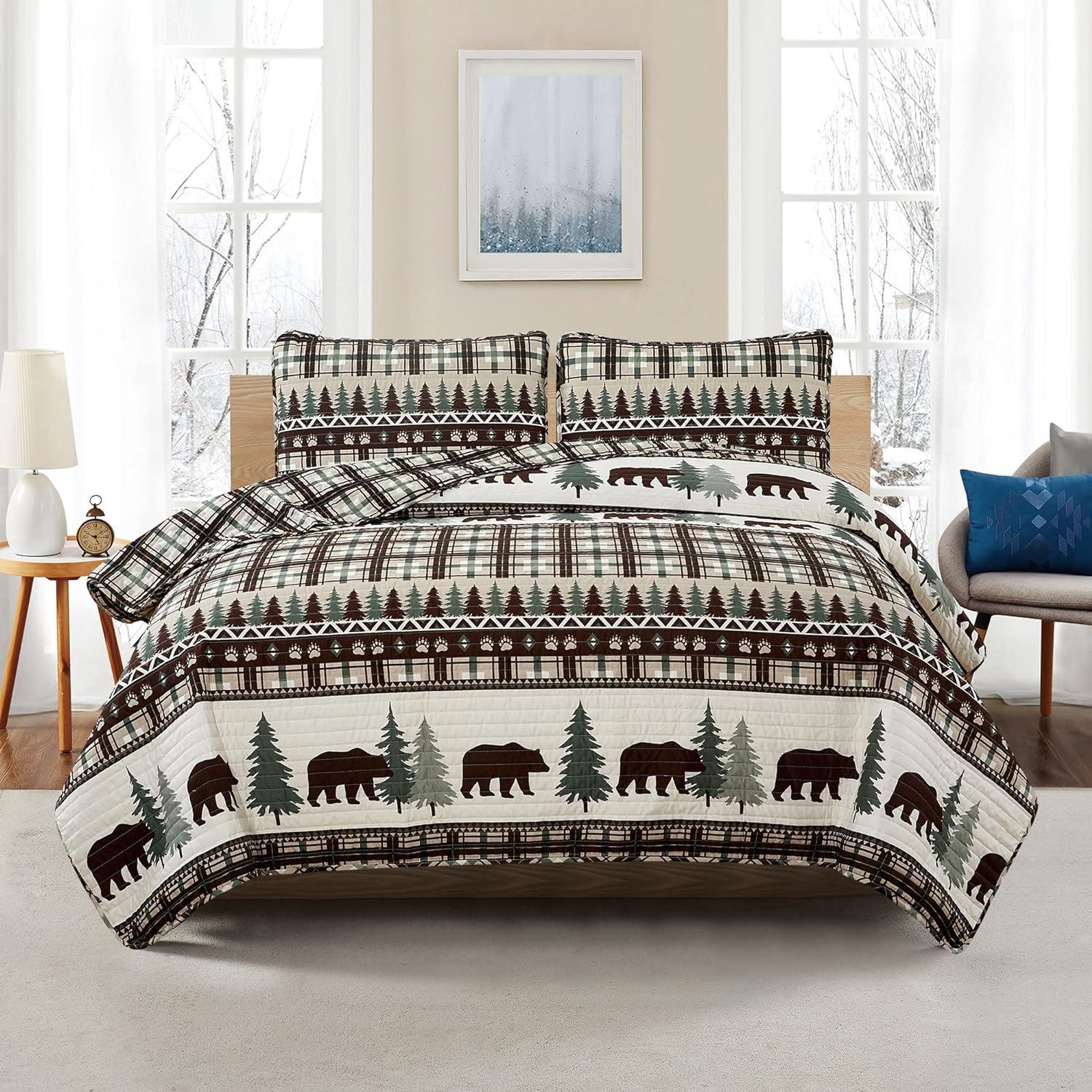 Cedar Creek No Log Cabin Quilt Set