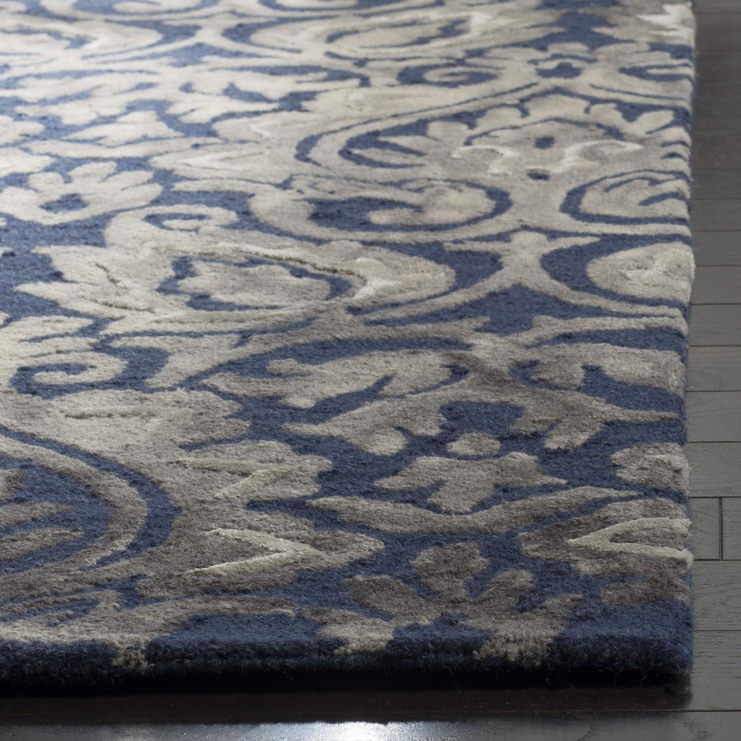 Dip Dye DDY511 Hand Tufted Area Rug - Navy/Grey - 8'x10' - Safavieh.