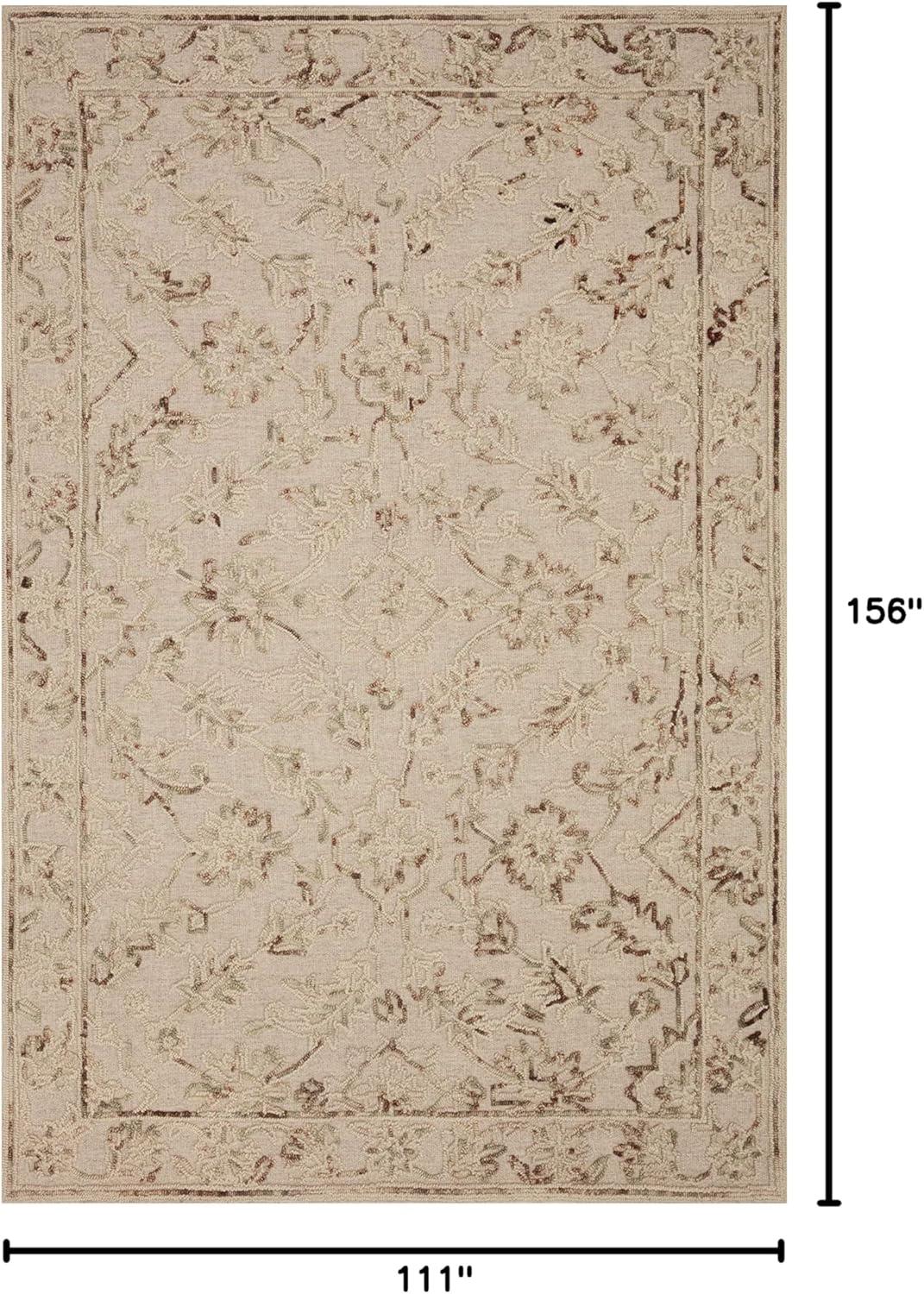 Loloi II Halle HAE-02 Floral Natural / Sage Area Rug 9'-3" x 13'
