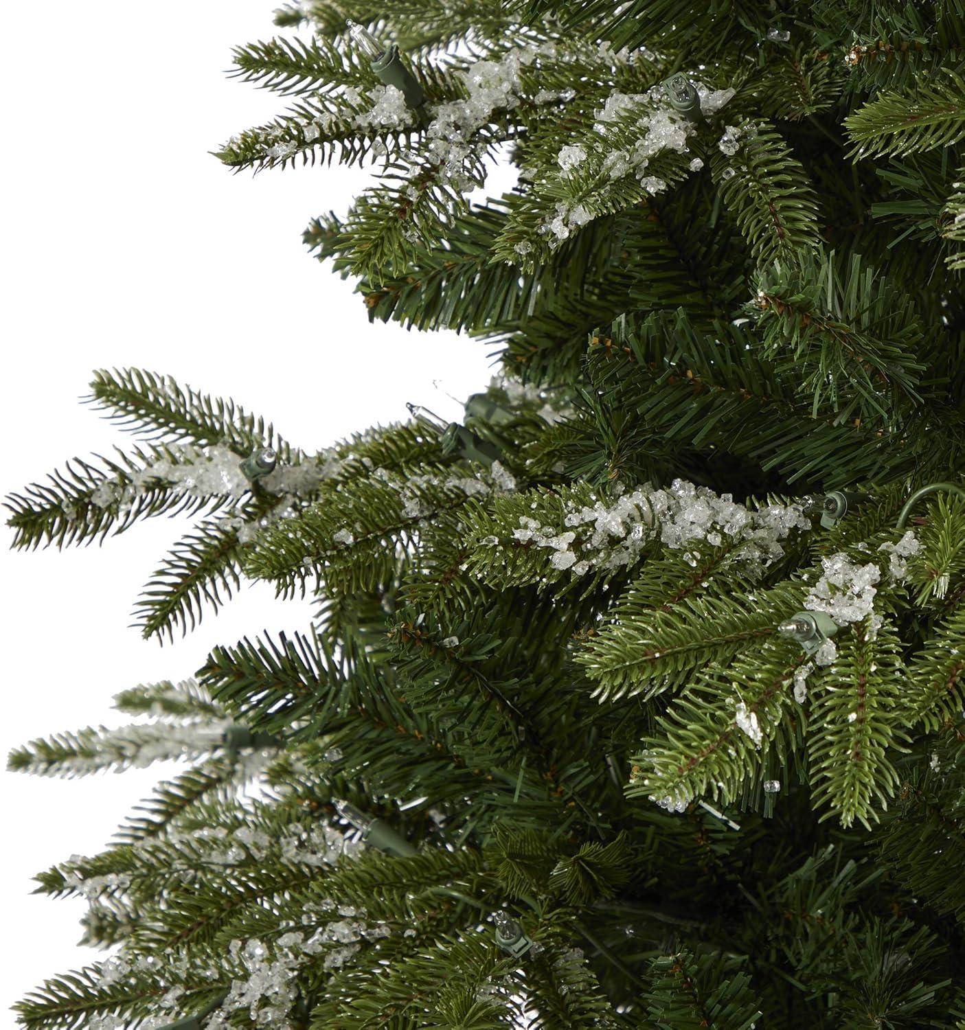 Nearly Natural 7’ Snowed Grand Teton Prelit Artificial Christmas Tree