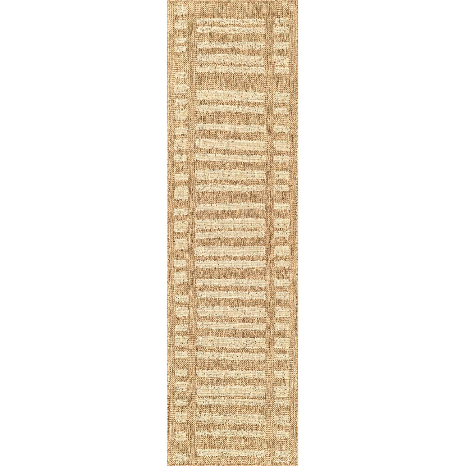 Marin Contemporary Beige 4 ft. x 6 ft. Indoor/Outdoor Patio Area Rug