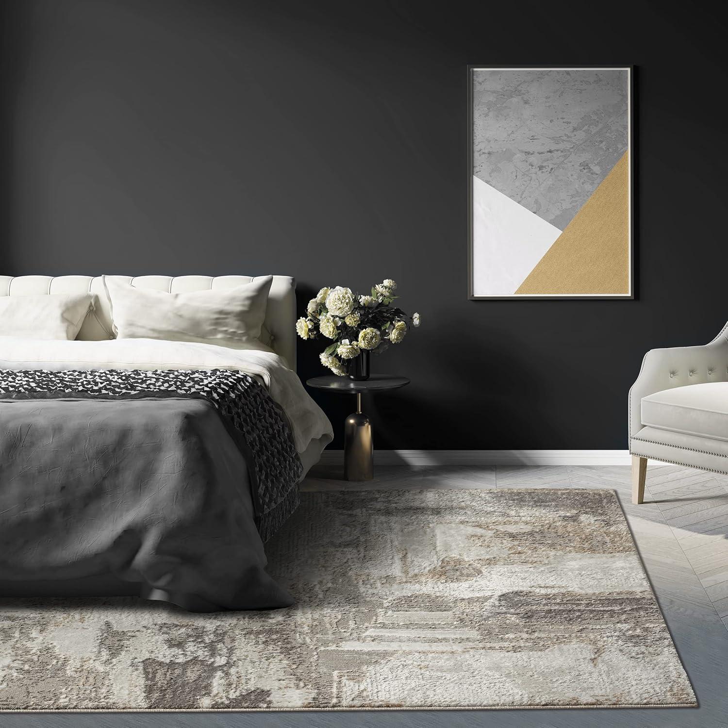 Luxe Weavers Distressed Abstract Area Rug