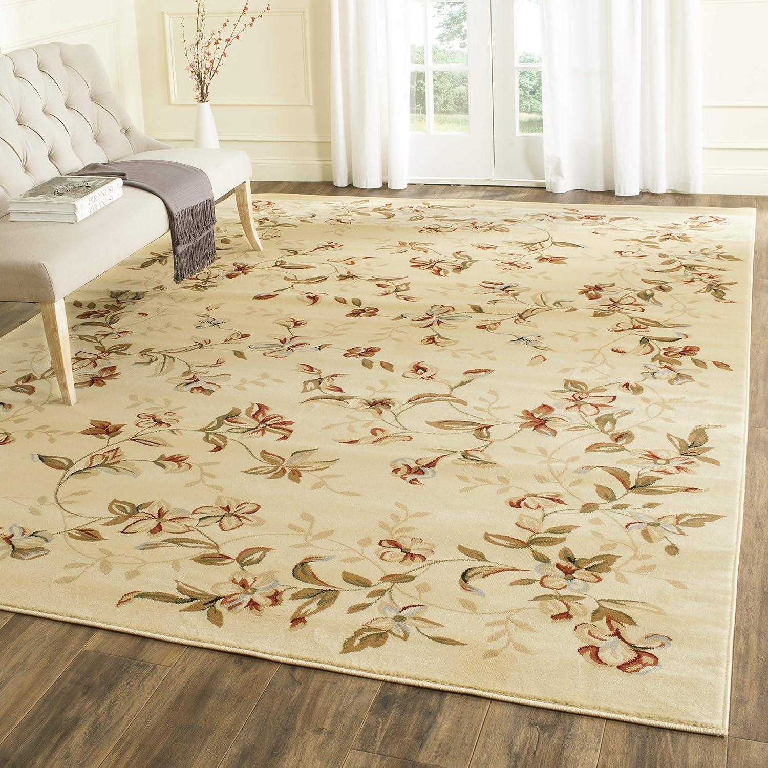 SAFAVIEH Lyndhurst Camilla Floral Area Rug, Beige, 9' x 12'