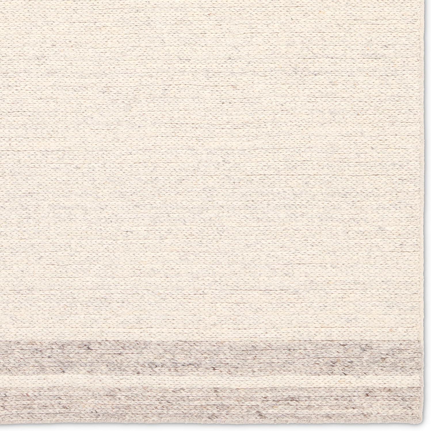 Gray and Cream Hand-Tufted Wool 8' x 10' Area Rug