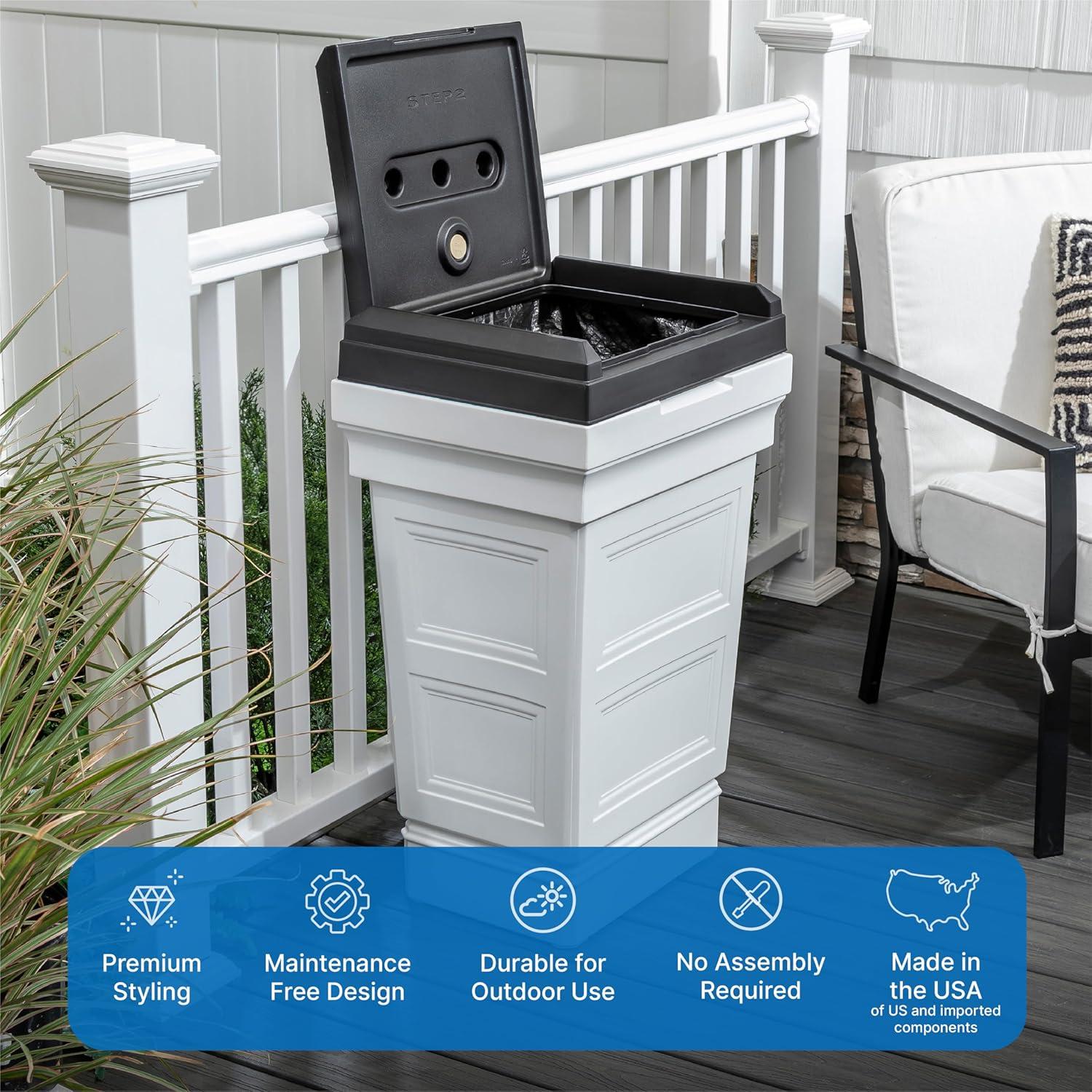Step2 Step2 Atherton Patio 33 Gallon Trash Can