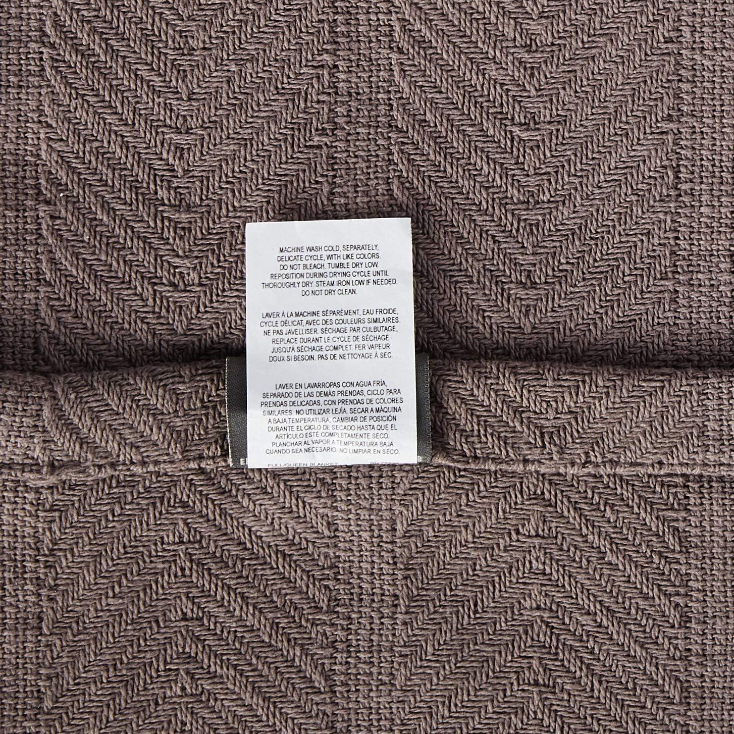 Eddie Bauer Herringbone Cotton Reversible Blanket