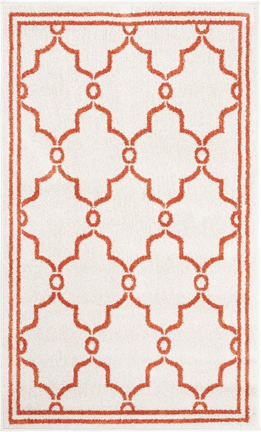 Amherst AMT414 Power Loomed Indoor Accent Rug - Beige/Orange - 3'x5' - Safavieh