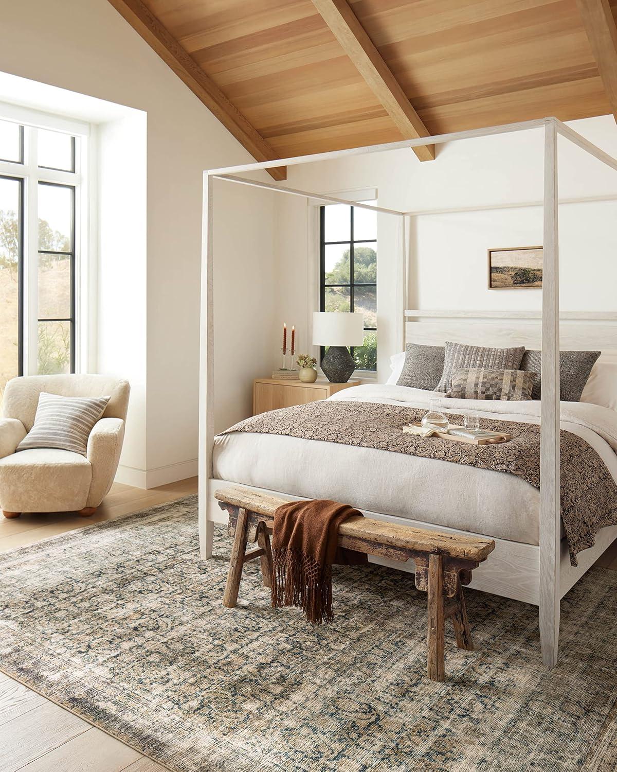 Amber Lewis x Loloi Morgan Navy / Sand Area Rug feat. CloudPile