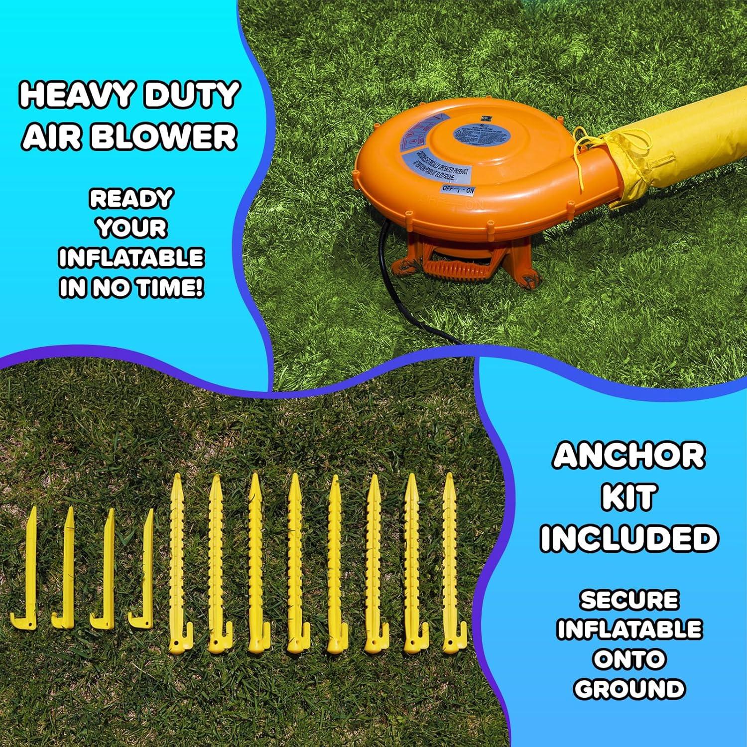 Sportspower My 1st Jump 'n Play, 12 feet Inflatable Bounce House with Lifetime Warranty on Blower, Great for Kids Aged 3-8