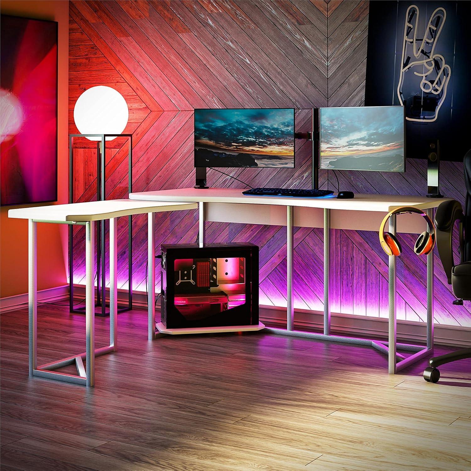 Quest Gaming L-Desk with CPU Stand