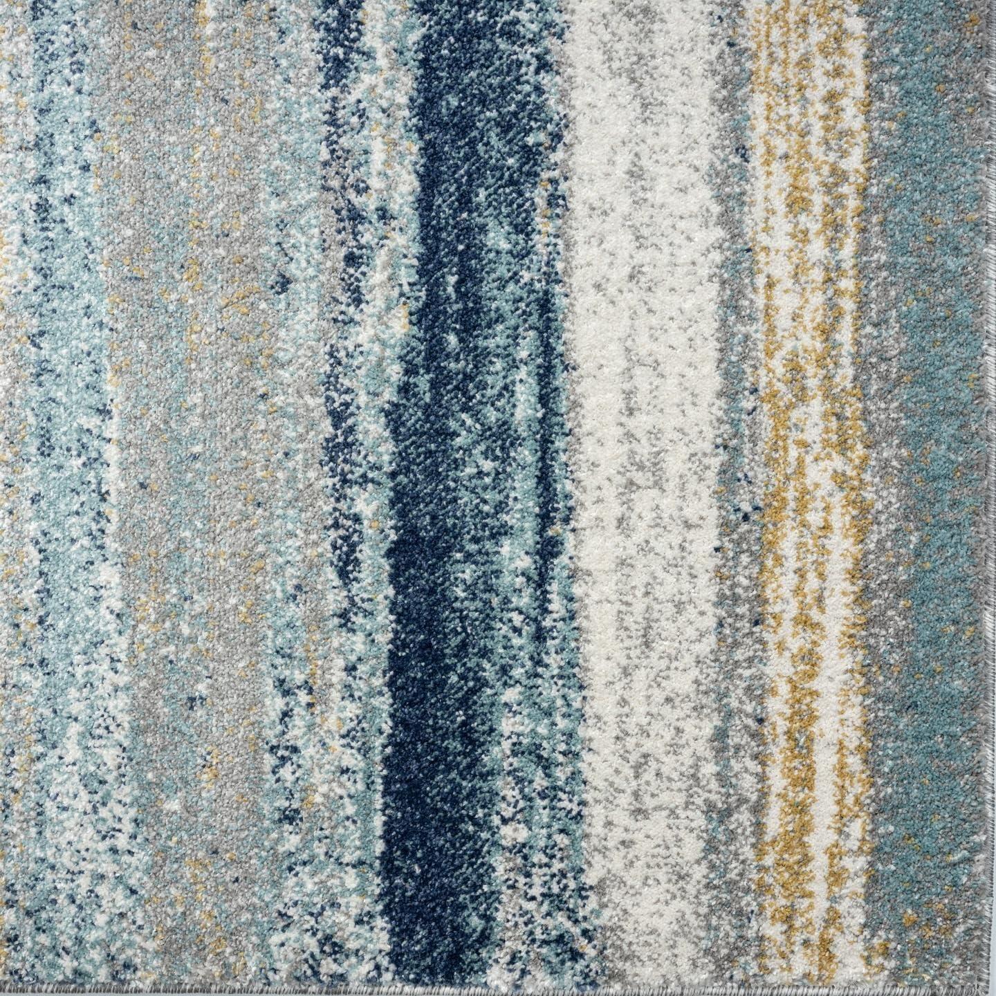 Luxe Weavers Abstract Stripe Yellow 4x5 Area Rug
