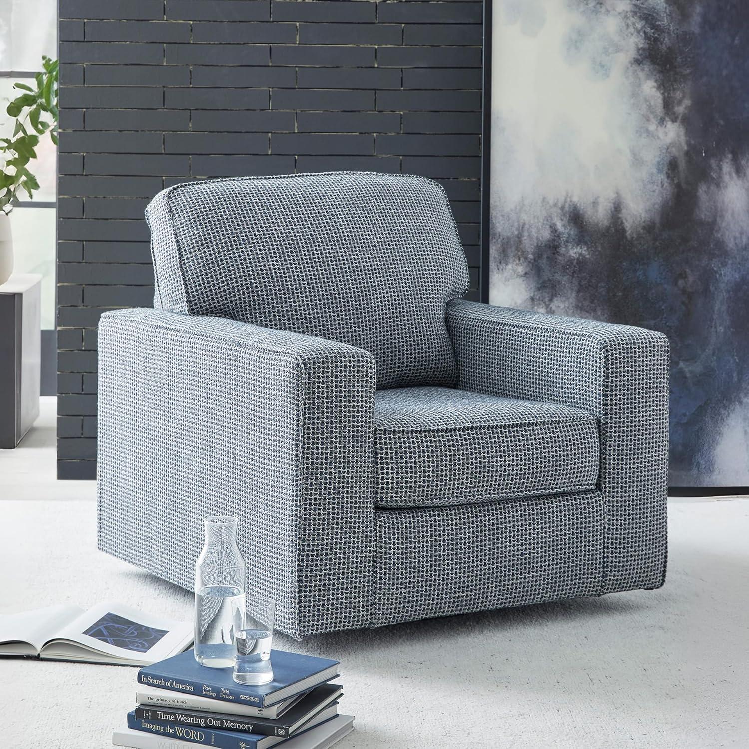 Ebern Designs Deivydas Upholstered Swivel Armchair