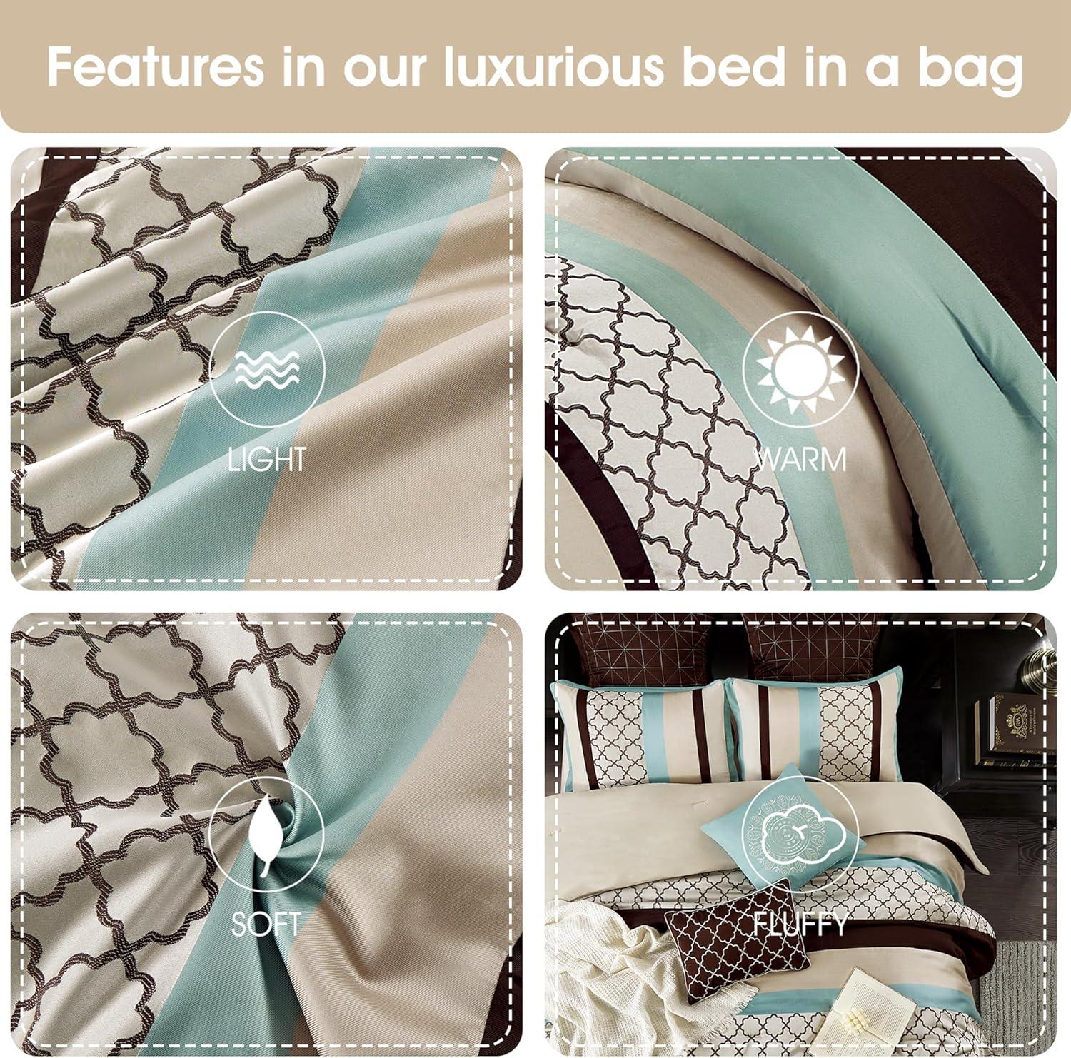 Avalon Microfiber Modern & Contemporary 8 Piece Comforter Set