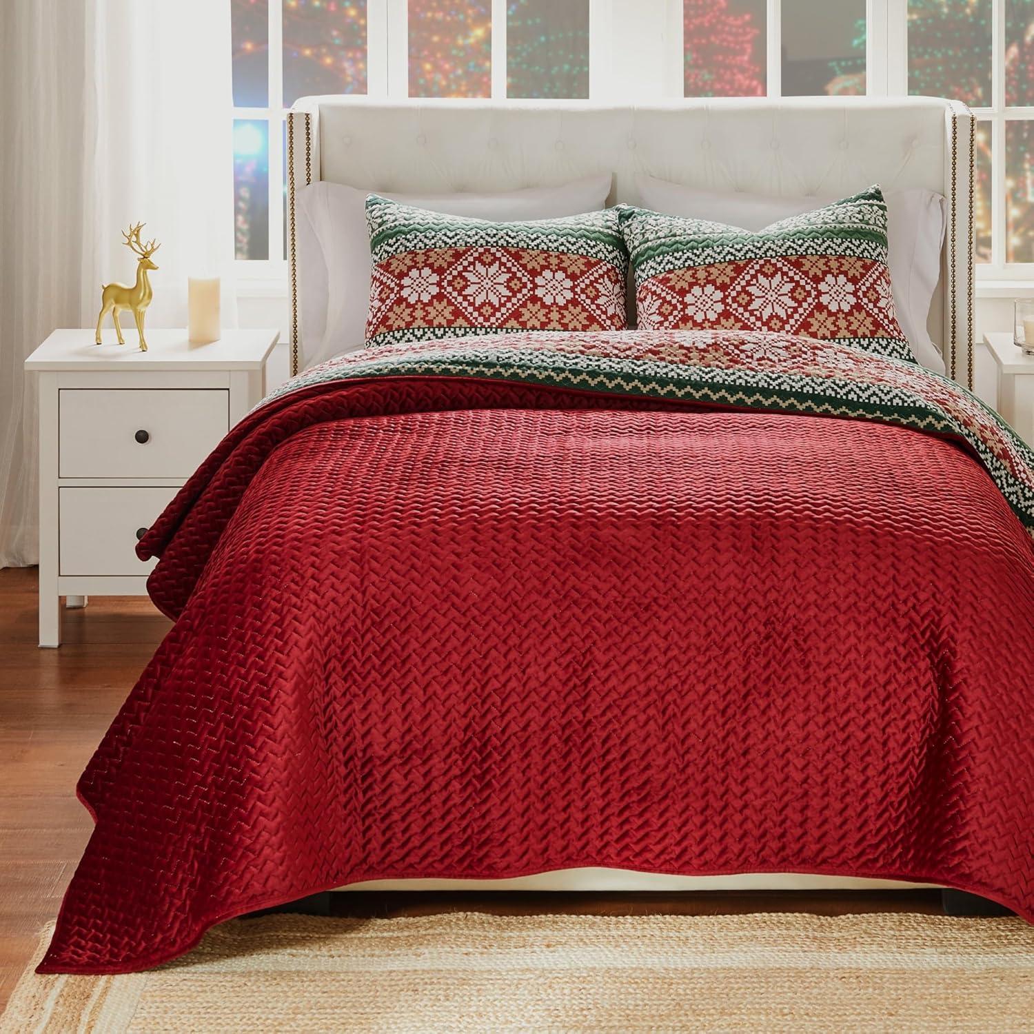 Fair Isle Holiday Quilt Set