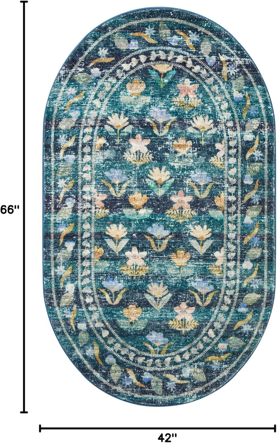 Rifle Paper Co. x Loloi Courtyard Emerald Area Rug feat. CloudPile