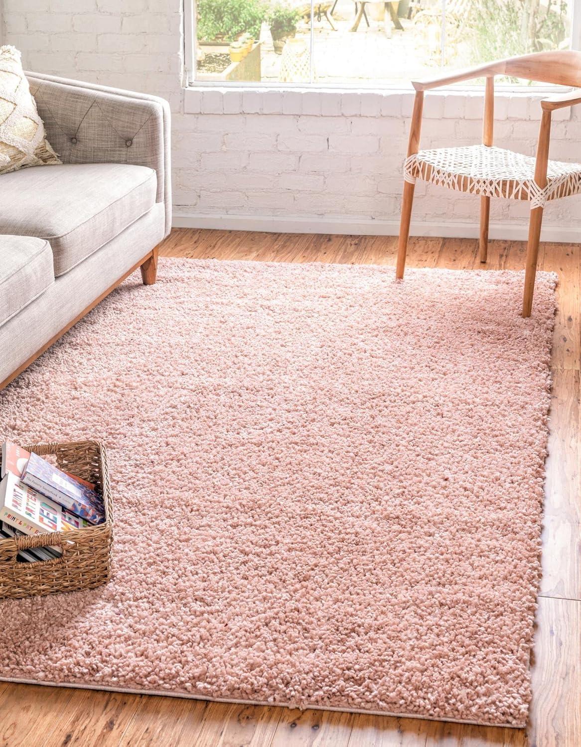 Unique Loom Davos Shag Solid Indoor Woven Area Rug